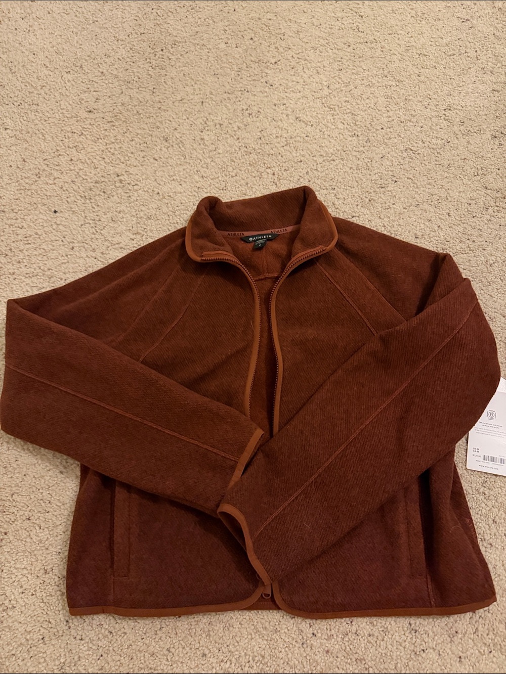Athleta women’s stroll fleece full zip jacket